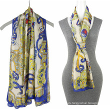 Мода печать шифон 100% шелк mosi шарф квадратный шарф
